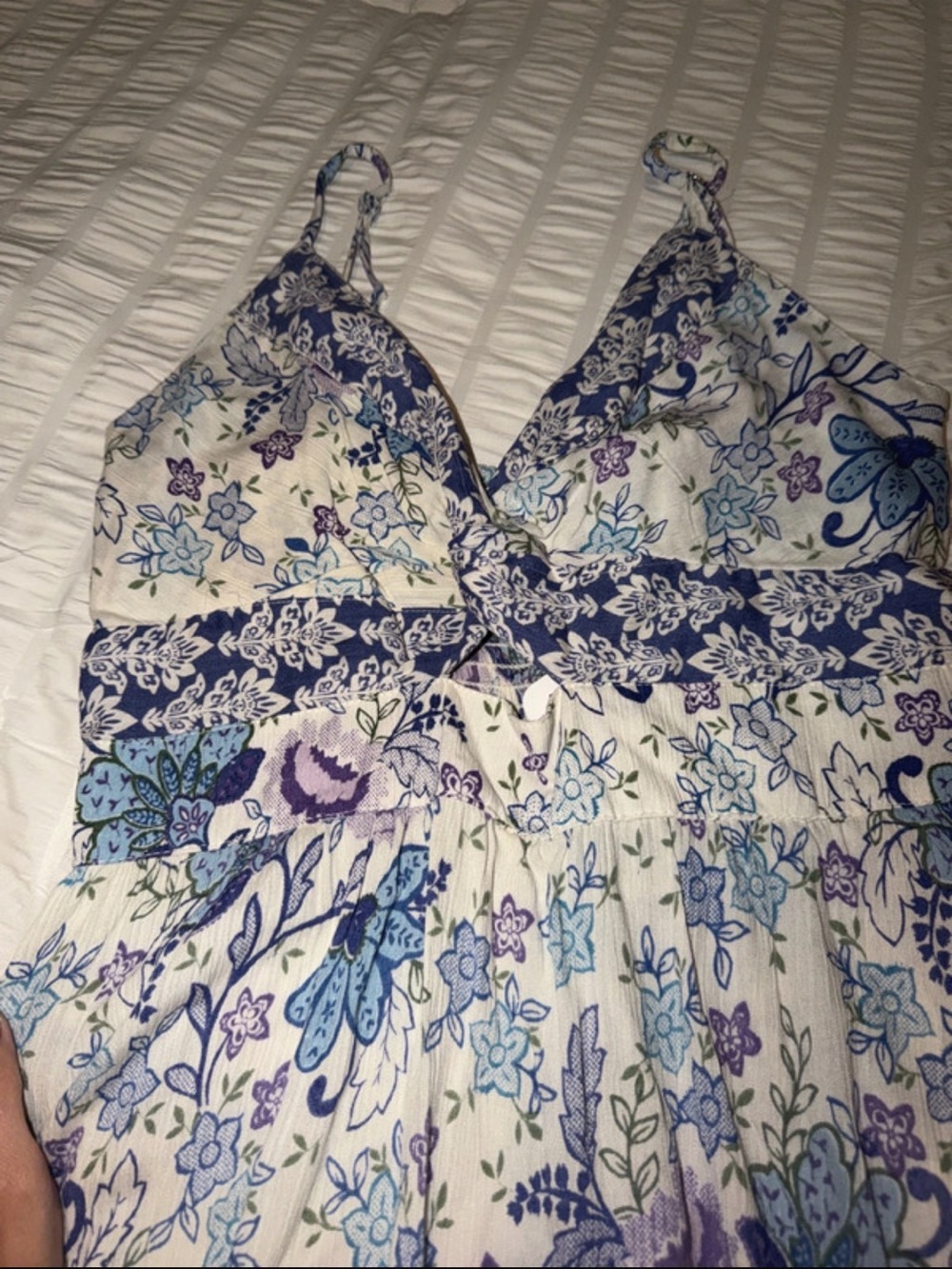 Angie Blue & Purple Floral Maxi Dress - Picture 4 of 5
